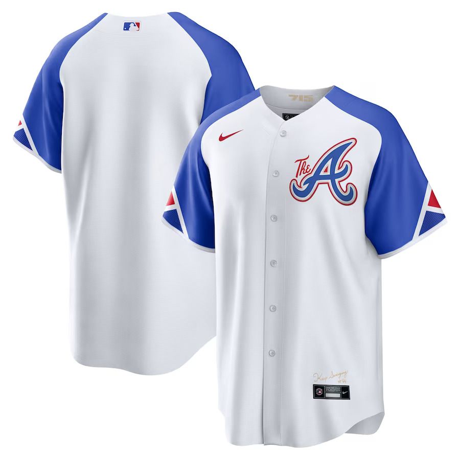 Men Atlanta Braves Nike White 2023 City Connect Replica MLB Jersey
